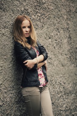 Genç geautiful sarışın kız