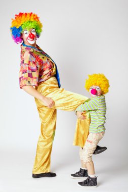 büyük ve küçük komik palyaçolar