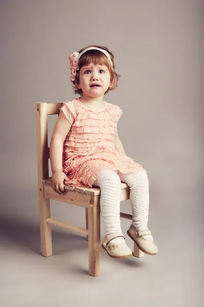 Little unhappy girl — Stock Photo, Image