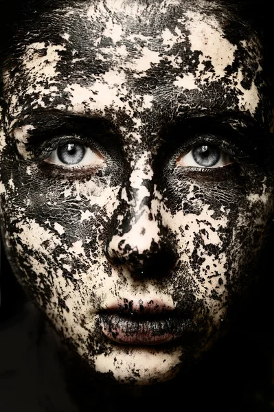 Retrato de mujer hermosa - Concepto de piel seca — Foto de Stock