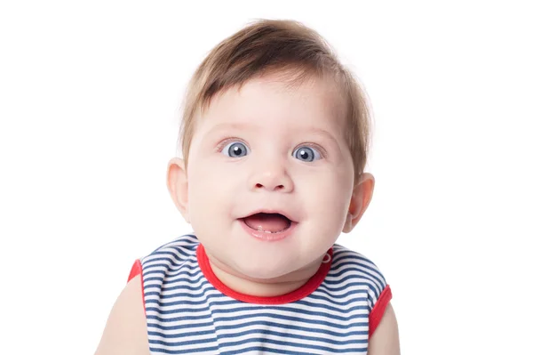 Expressivo adorável bebê feliz — Fotografia de Stock