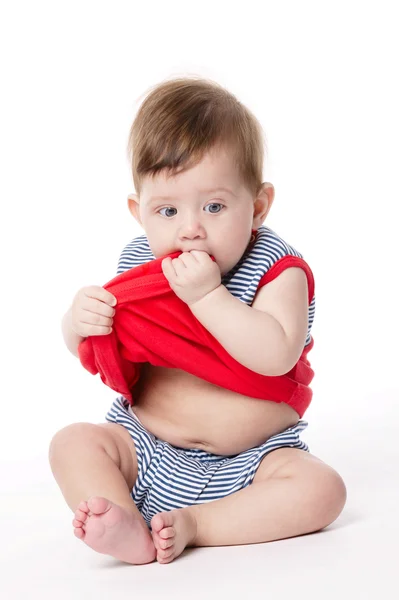 Ausdrucksstarkes entzückendes glückliches Baby — Stockfoto