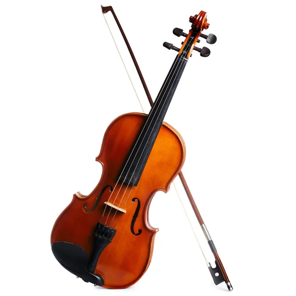 Violino isolado sobre fundo branco — Fotografia de Stock