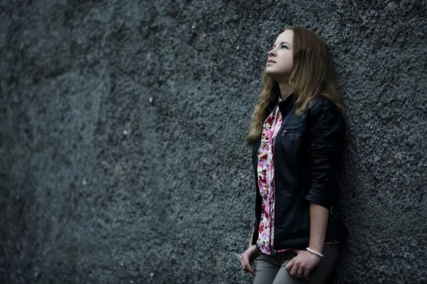 Beautiful alone girl portrait — Stock Photo, Image