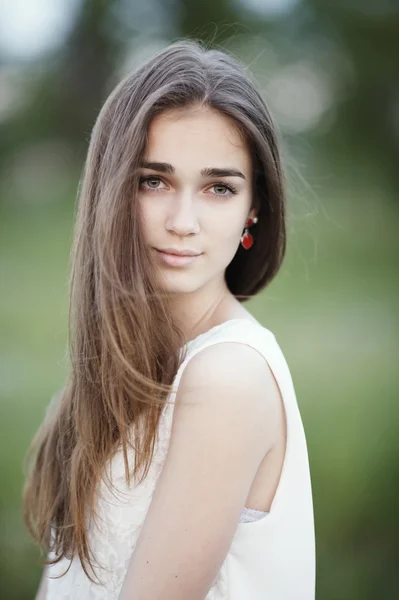 Beautiful girl with long hair — Stock Photo, Image