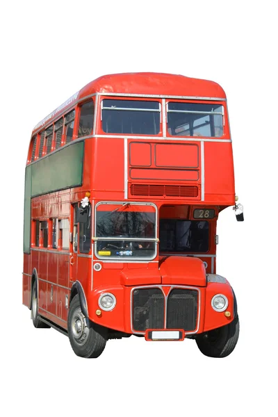 Isolado ônibus de dois andares Londres — Fotografia de Stock