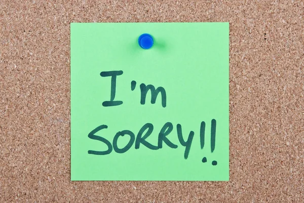 Post zij vast met i 'm sorry — Stockfoto