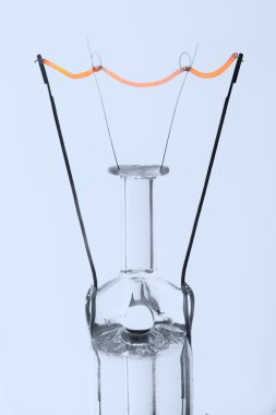 filaman tel ve inşaat artisti ampul makro