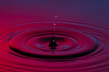 su damlası yakın up konsantrik ile renkli mavi ve r ripples