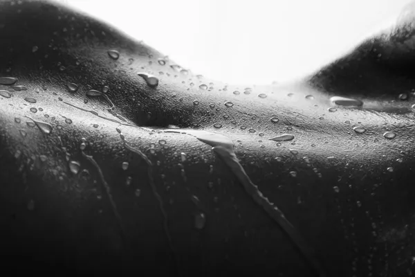 Бодісплей оголеної жінки з мокрим шлунком і мистецтвом заднього освітлення — стокове фото