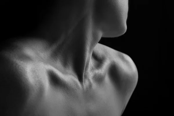 Body scape of woman neck and hand emotion artistic conversion — Stock Photo, Image