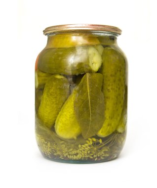 Cam Kavanoz içinde salatalık