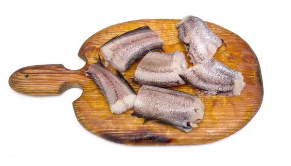 Morceaux de poisson cru pour la cuisson — Photo