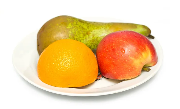 Elma armut portakal — Stok fotoğraf