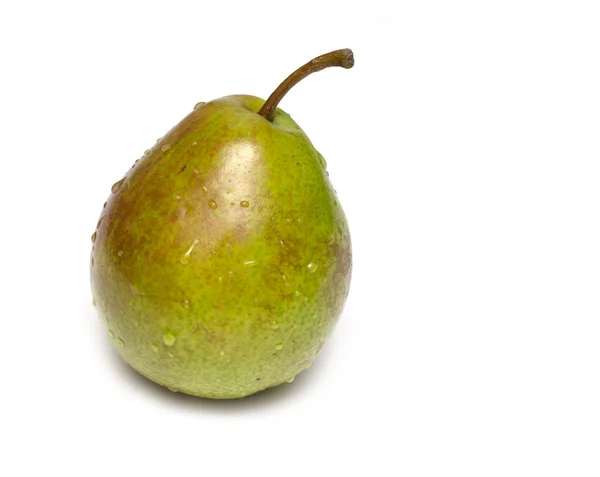 Pear with water drops on a white background — Stock Photo, Image