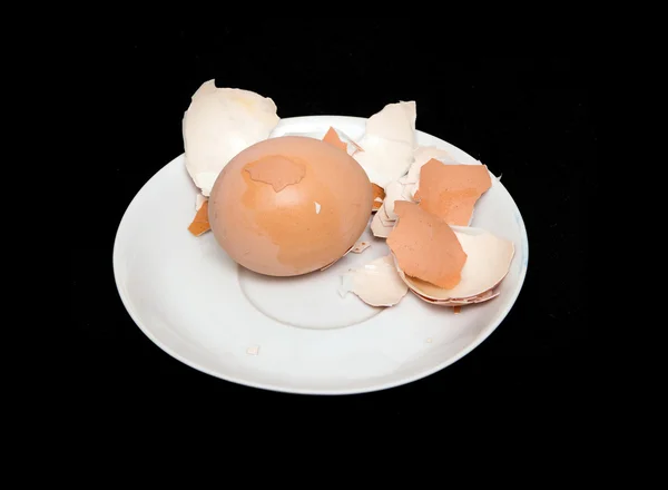 Chicken egg on a black background — Stock Photo, Image