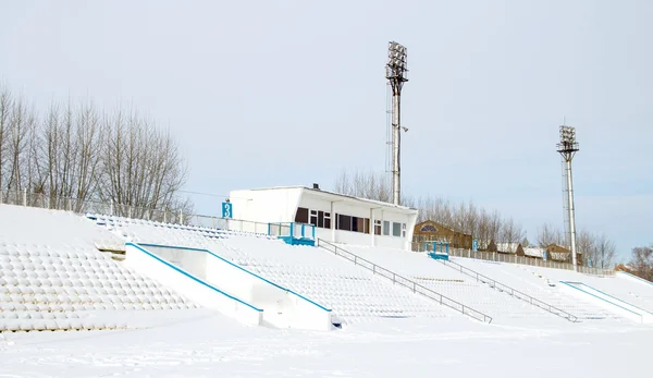 Фон стільці на стадіоні, зима — стокове фото