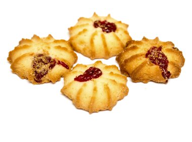 Beyaz arkaplanda çerezler