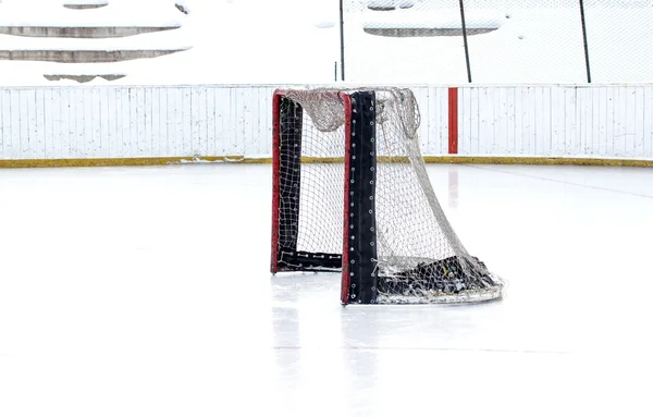 Lege ijshockey doel — Stockfoto