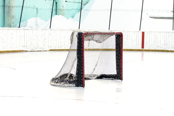 Gol vuoto di hockey su ghiaccio Foto Stock