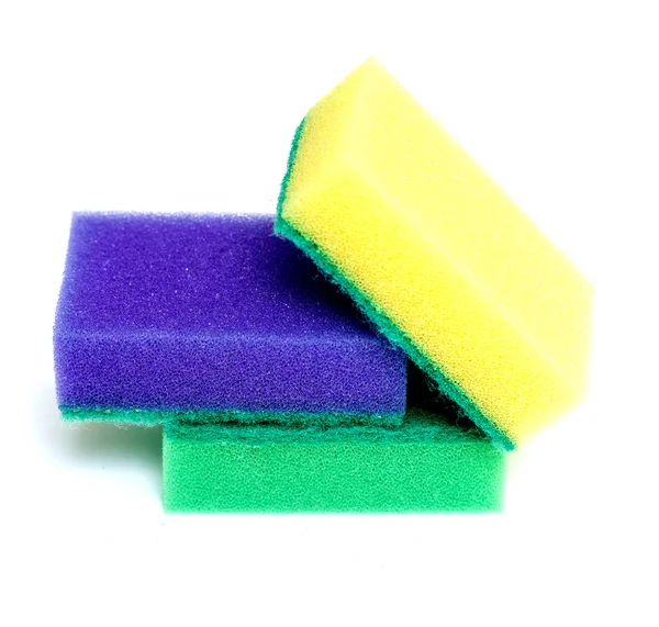 Schwamm zum Spülen von Geschirr farbig — Stockfoto