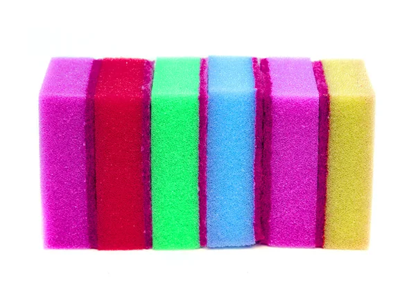 Sponge for washing dishes colored — Stock Photo, Image