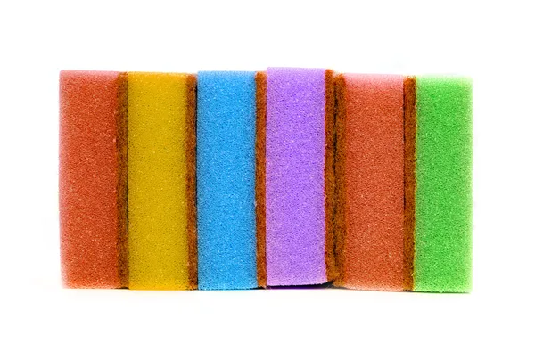 Sponge for washing dishes colored — Stock Photo, Image