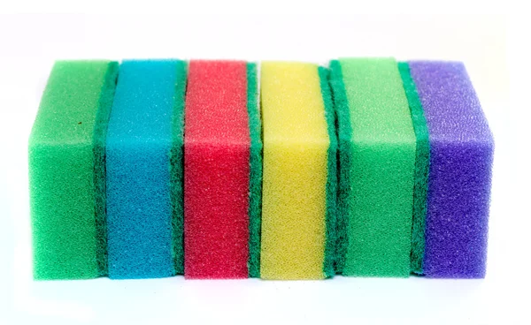 Sponge for washing dishes colored — Stock Photo, Image