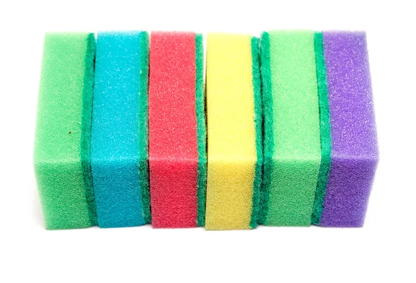 Esponja para lavar pratos coloridos — Fotografia de Stock