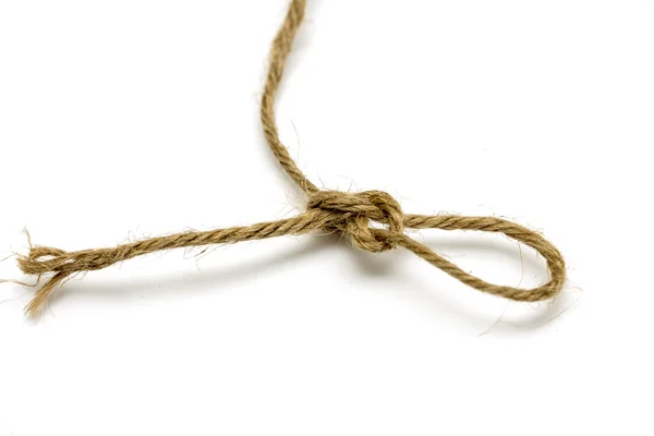 Loop de corda isolado no fundo branco — Fotografia de Stock