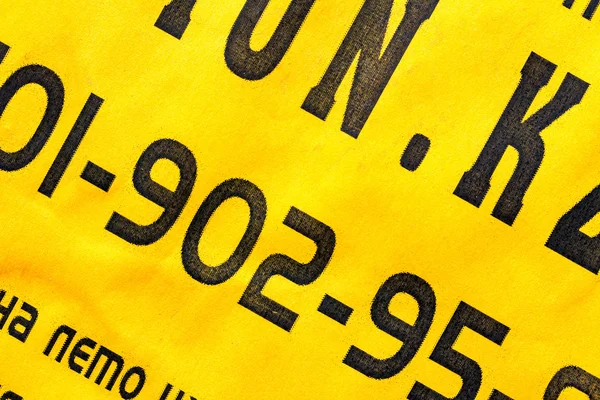 Yellow paper background with numbers — Stock Photo, Image