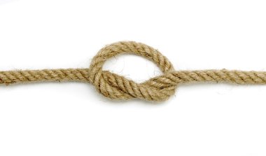 close up of rope part , on white background