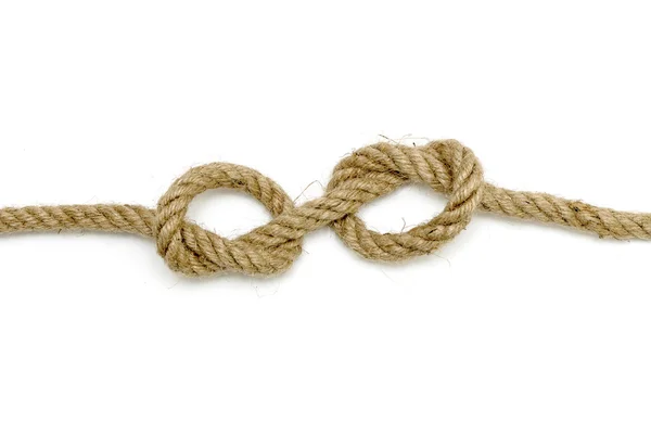 Közelkép a kötél rész, fehér háttér — Stock Fotó