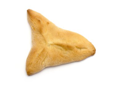 Beyaz bir arka plan üzerinde pişmiş kek