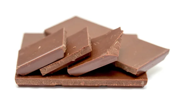 Chocolate bar isolated on white background — Stock Photo, Image