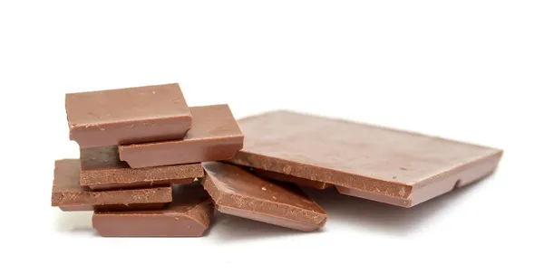 Batonik czekolady izolowany na białym tle — Zdjęcie stockowe