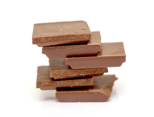 Čokoládová tyčinka izolované na bílém pozadí — Stock fotografie