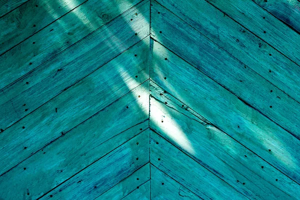 Painéis de parede de madeira azul — Fotografia de Stock