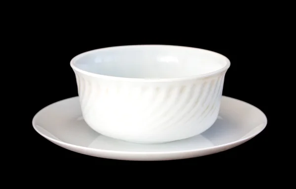 Tazza bianca e piattino — Foto Stock