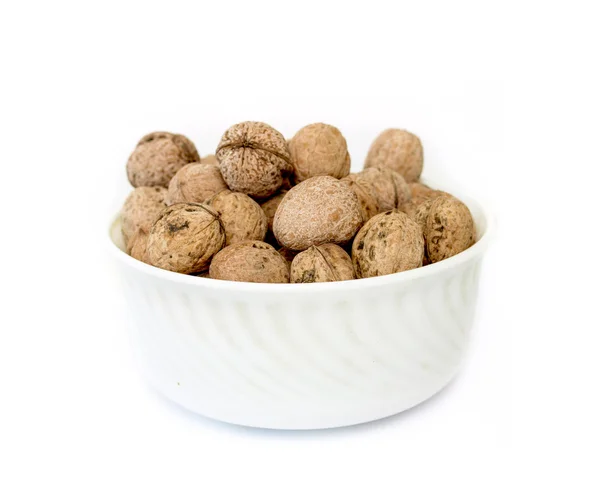 Walnuts on a white background — Stock Photo, Image