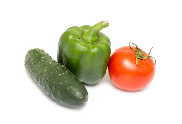 Tomat, gurka, grön paprika — Stockfoto