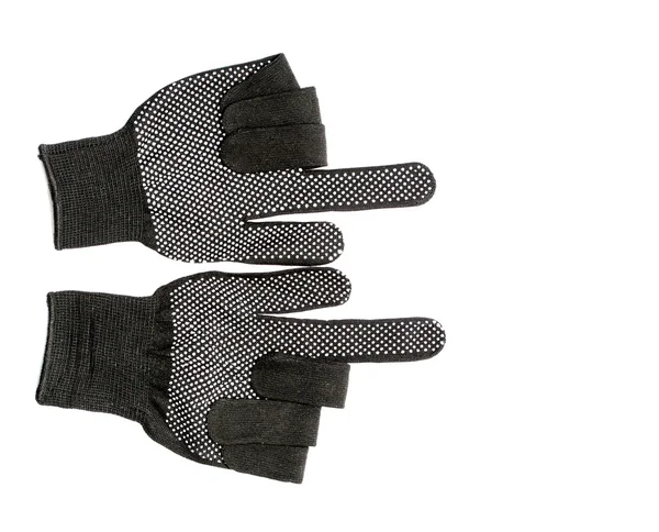 Black work glove isolated on white background. — Stock Photo, Image