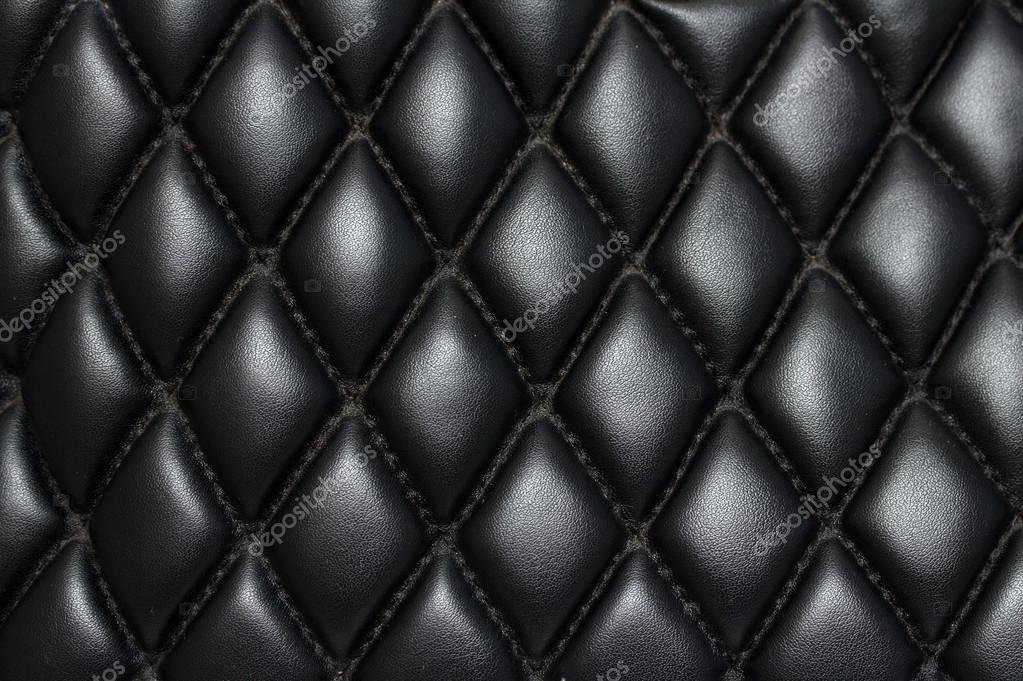 black quilted leather