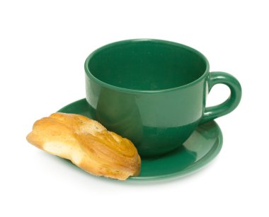 Yeşil fincan beyaz topuz