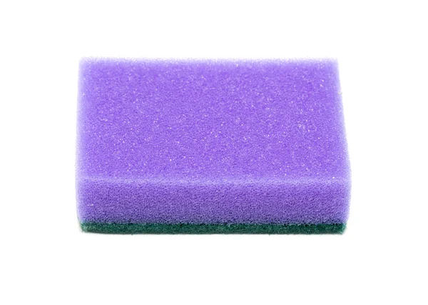 Purple foam sponges for washing dishes — Stock Photo, Image