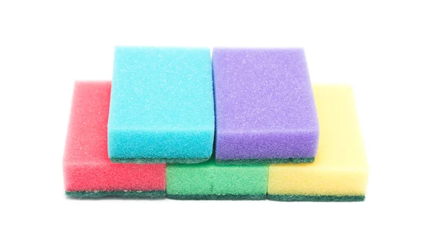 Las esponjas de espuma para lavar platos — Foto de Stock