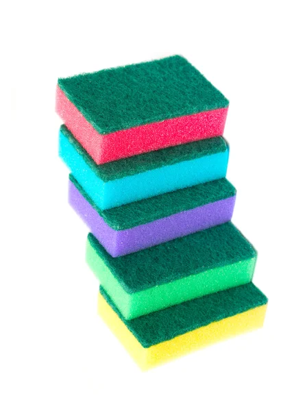 The foam sponges for washing dishes — Stock Photo, Image