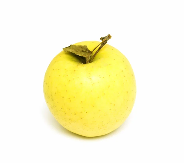 Zralé žluté jablko — Stock fotografie
