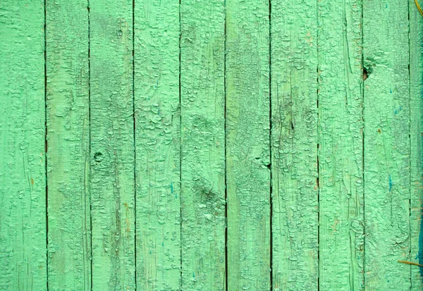 Viejos paneles de madera verde valla —  Fotos de Stock