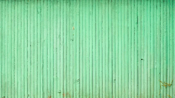 Oude groene houten hek panelen — Stockfoto